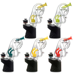 US COLOR Glass Puffco Peak Attachment Recycler with Encased Opal