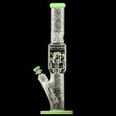 Calibear Sandblasted glass straight tube smoking bong set with gift box
