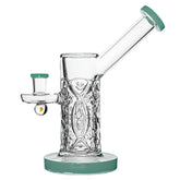 CALIBEAR US color thick glass wall perc dab rig with encased opal