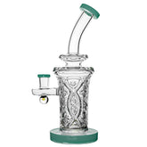 Creative US color thick glass dab rig with wall perc and encased opal