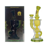 Calibear Dual-Tone Recycler Glass Dab Rig with Advanced Perc