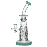 New Designs of thick glass dab rig with wall perc and encased opal