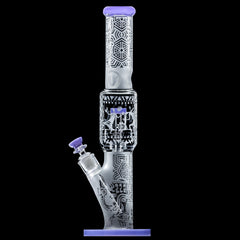 Calibear Sandblasted glass straight tube smoking bong set with gift box