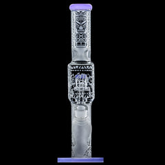 Calibear Sandblasted glass straight tube smoking bong set with gift box