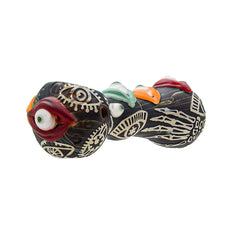Deep Sandblasted Multi-eye design hand pipe