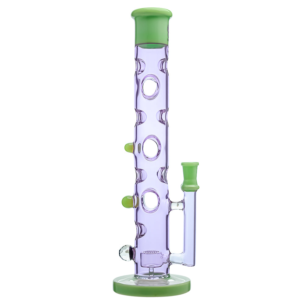 Calibear 14inch glass water pipe with FOL perc and facet opal