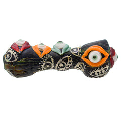 Deep Sandblasted Multi-eye design hand pipe