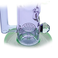 Calibear 14inch glass water pipe with FOL perc and facet opal