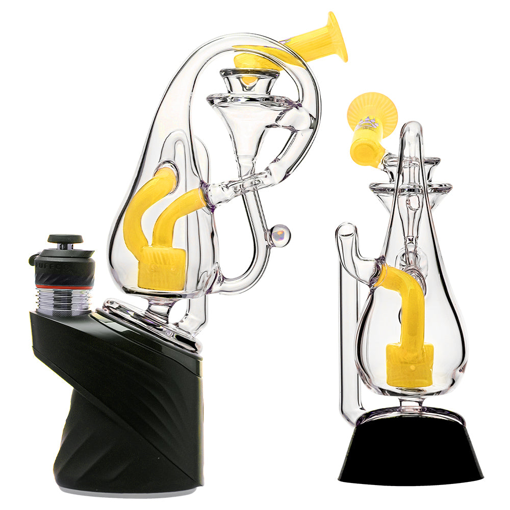 US COLOR Glass Puffco Peak Attachment Recycler with Encased Opal