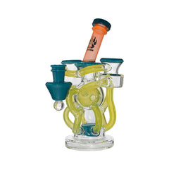 Popular US Colors Glass Dab Rigs Recycler with Pinholes Perc