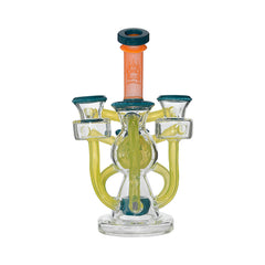Popular US Colors Glass Dab Rigs Recycler with Pinholes Perc