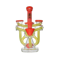 Popular US Colors Glass Dab Rigs Recycler with Pinholes Perc