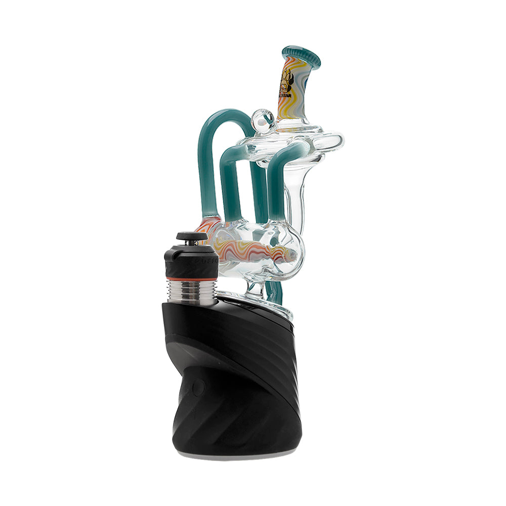 Wigwag Glass Puffco Peak Attachment Glass Recycler with Encased Opal