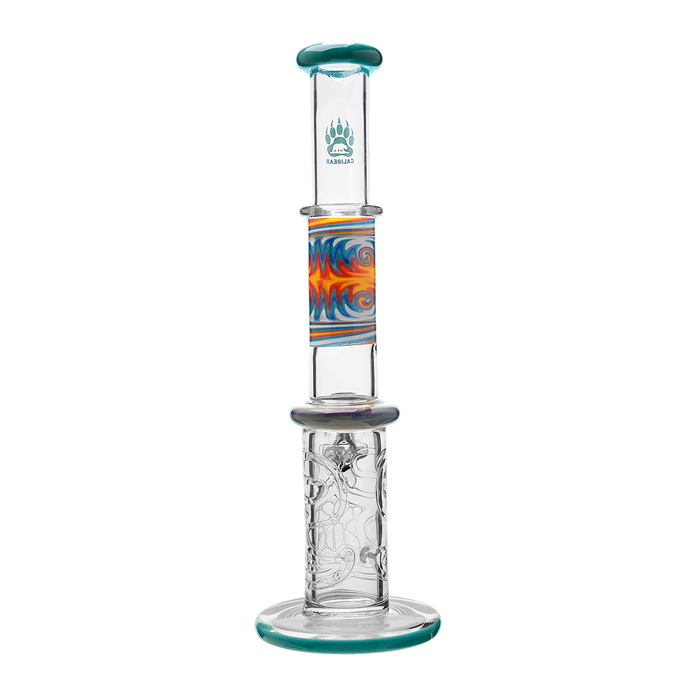 Wigwag Wall Perc Glass Bong Glass Water Pipe with Encased Opal in Stock