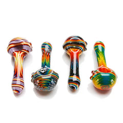 EXTENDED WIGWAG SPOON PIPE WITH BEAR EMBLEM