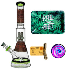 Calibear Deep-sandblasted glass bong set with gift box