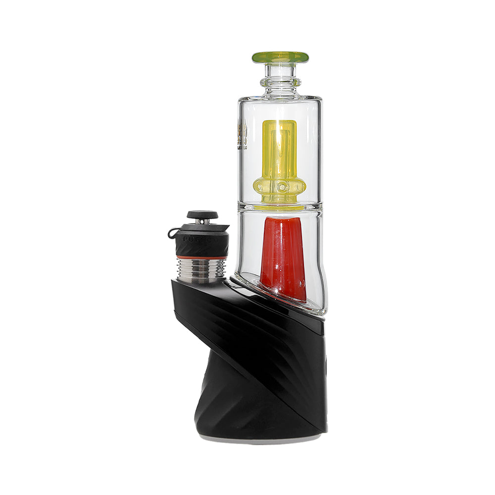 US color Glass Puffco Peak Attachment with Encased Opal