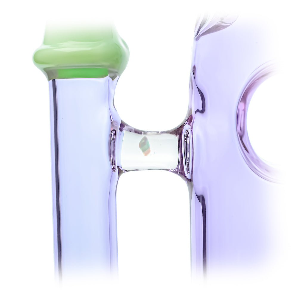 Calibear 14inch glass water pipe with FOL perc and facet opal