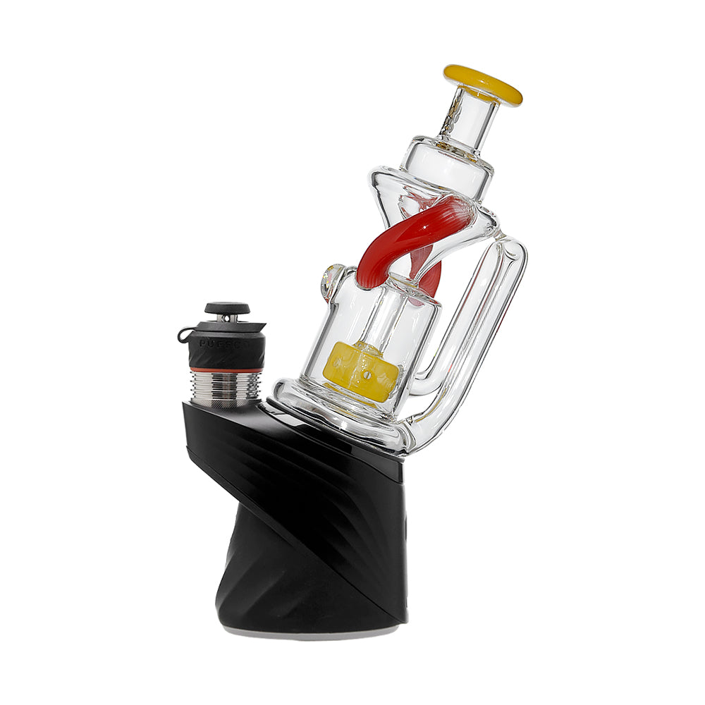 US color Glass Puffco Peak Attachment Glass Recycler with Encased Opal