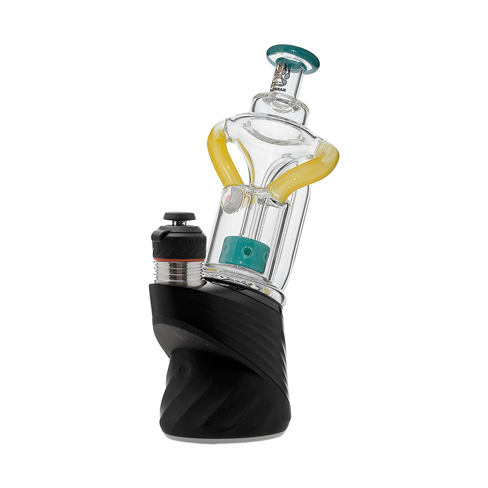 US color Glass Puffco Peak Attachment Glass Recycler with Encased Opal