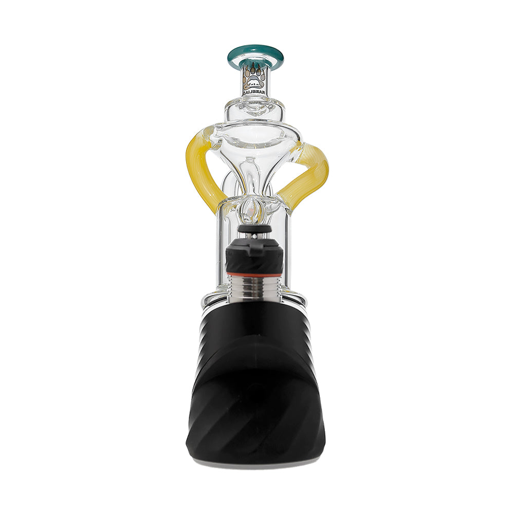 US color Glass Puffco Peak Attachment Glass Recycler with Encased Opal