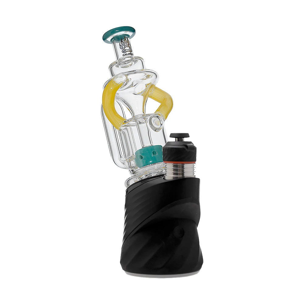 US color Glass Puffco Peak Attachment Glass Recycler with Encased Opal