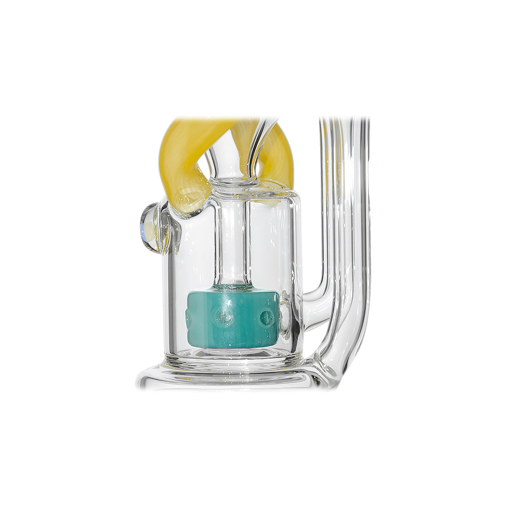 US color Glass Puffco Peak Attachment Glass Recycler with Encased Opal
