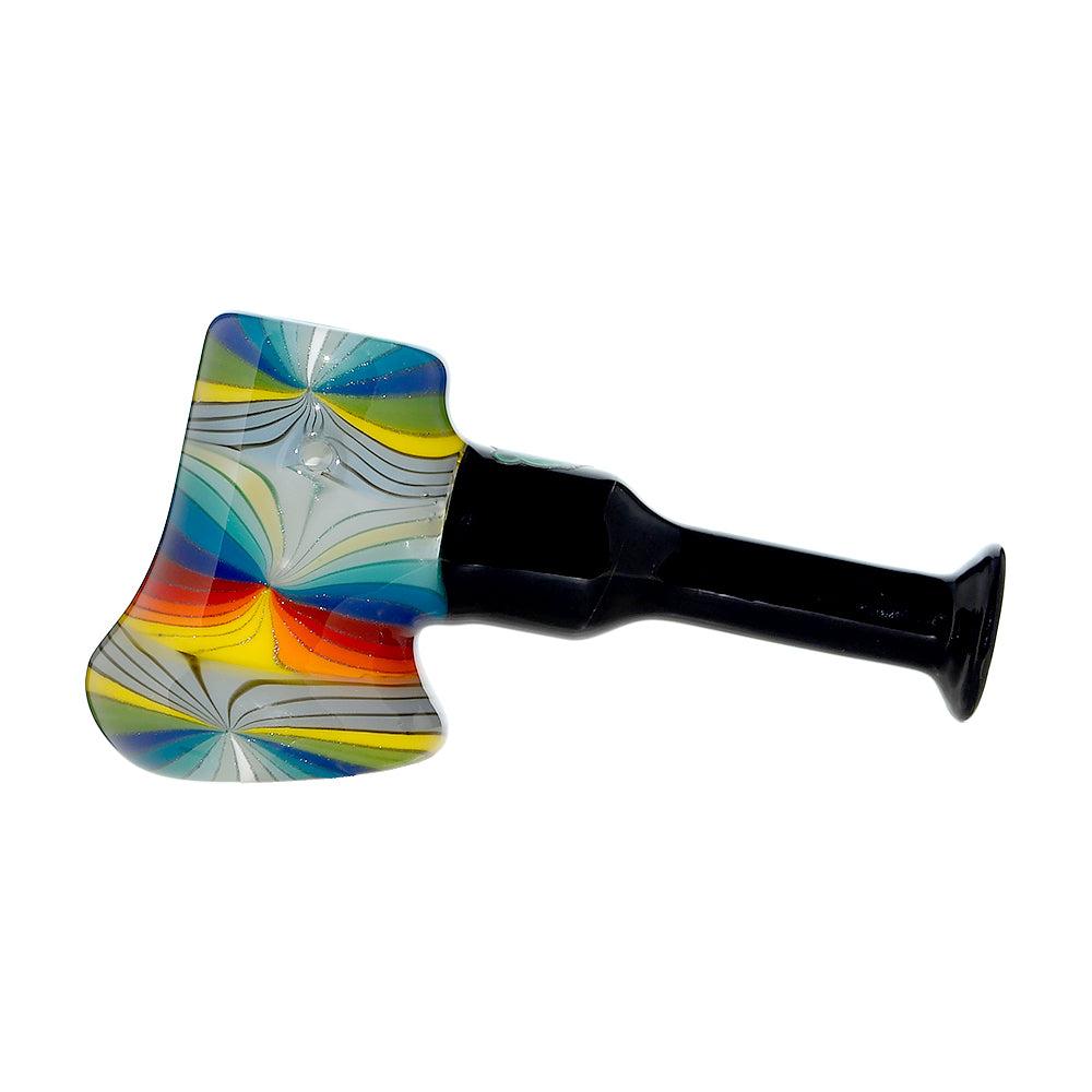 COLORFUL STARBURST AXE GLASS PIPE