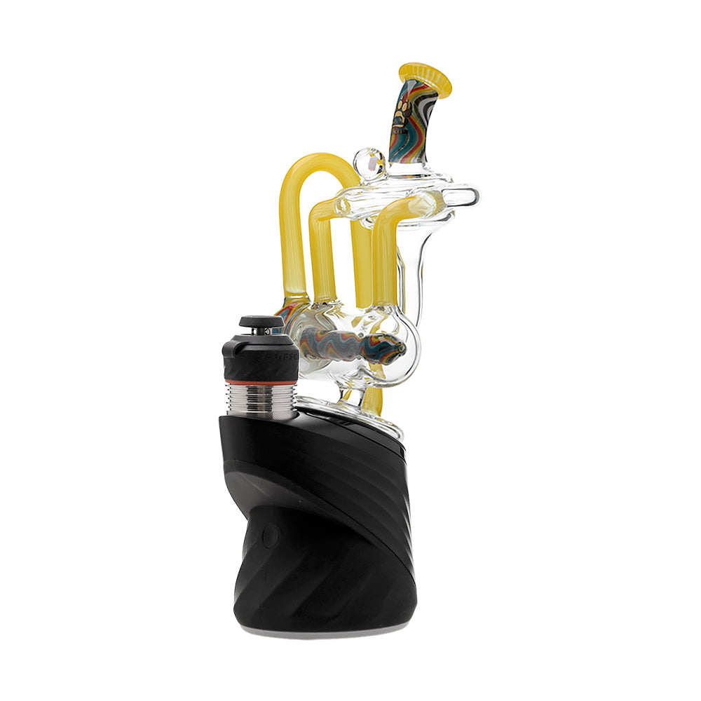 Wigwag Glass Puffco Peak Attachment Glass Recycler with Encased Opal