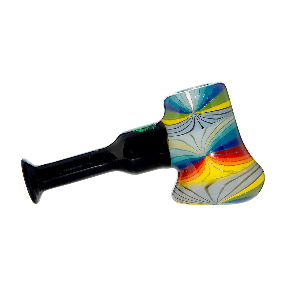COLORFUL STARBURST AXE GLASS PIPE