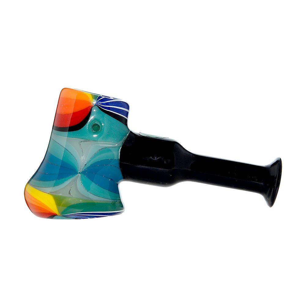 COLORFUL STARBURST AXE GLASS PIPE