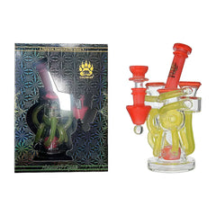 Popular US Colors Glass Dab Rigs Recycler with Pinholes Perc