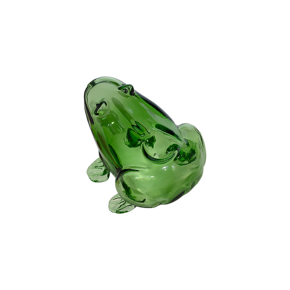 CLASS GREEN FROG HAND PIPE GLASS DRY PIPES | CALIFORNIA WAREHOUSE