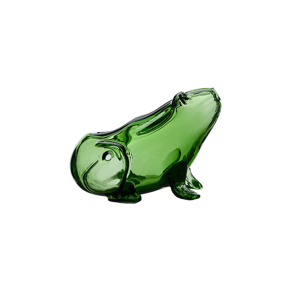 CLASS GREEN FROG HAND PIPE GLASS DRY PIPES | CALIFORNIA WAREHOUSE