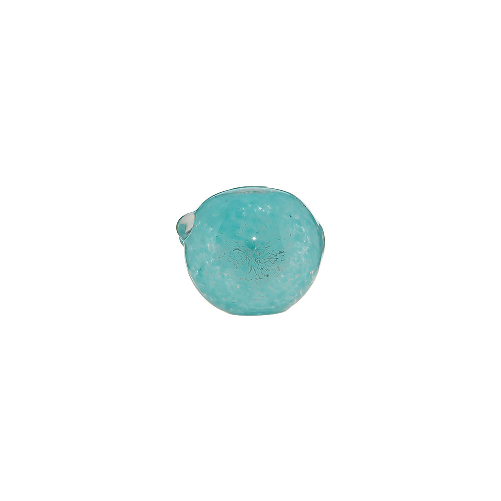 DUAL-TONE GLASS SPOON PIPE WITH MARBLE FEET