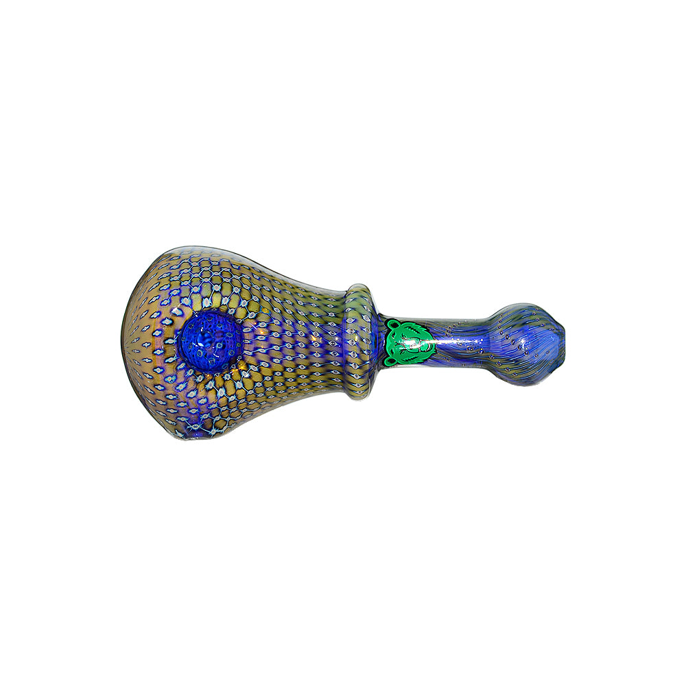 SPECKLED HEAD SPOON PIPE WITH SLIM HANDLE