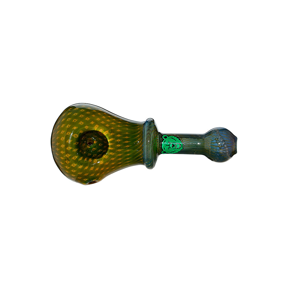 SPECKLED HEAD SPOON PIPE WITH SLIM HANDLE