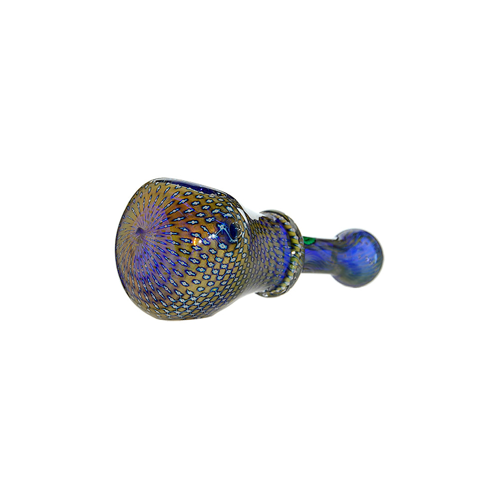 SPECKLED HEAD SPOON PIPE WITH SLIM HANDLE