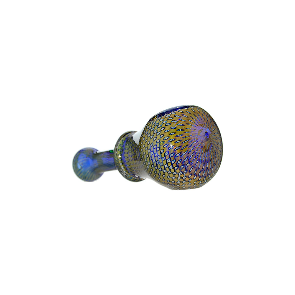 SPECKLED HEAD SPOON PIPE WITH SLIM HANDLE