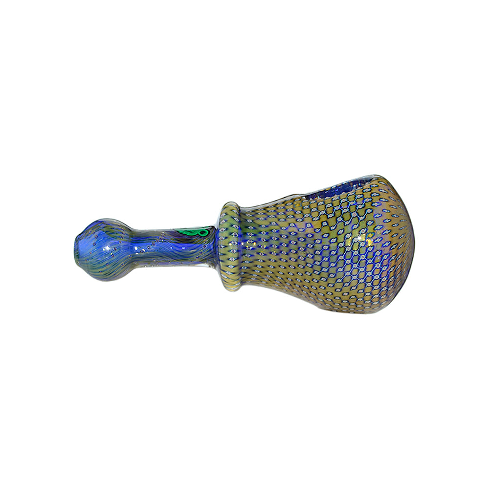 SPECKLED HEAD SPOON PIPE WITH SLIM HANDLE