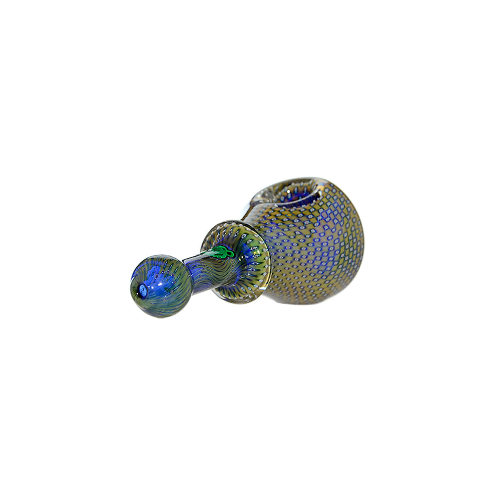 SPECKLED HEAD SPOON PIPE WITH SLIM HANDLE