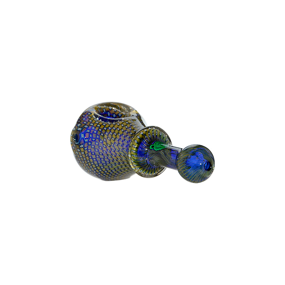 SPECKLED HEAD SPOON PIPE WITH SLIM HANDLE
