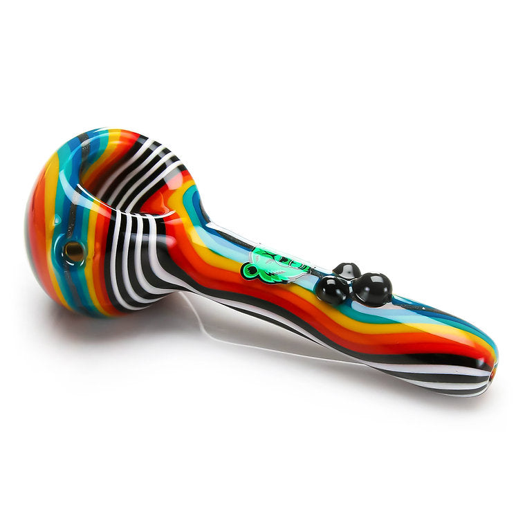 Tri Dot Wag Spoon Dry Hand Pipes | CALIFORNIA WAREHOUSE