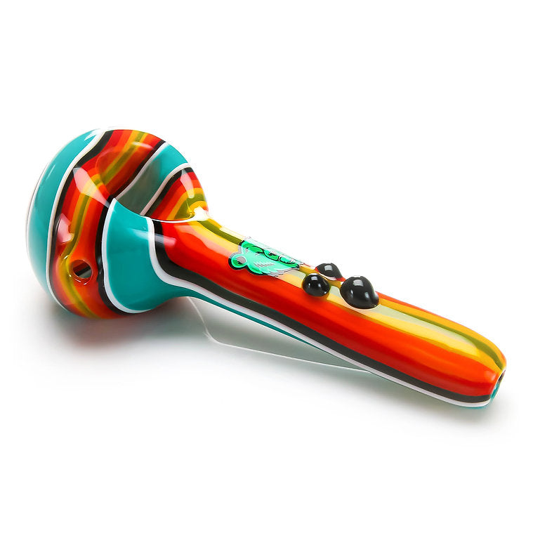 Tri Dot Wag Spoon Dry Hand Pipes | CALIFORNIA WAREHOUSE