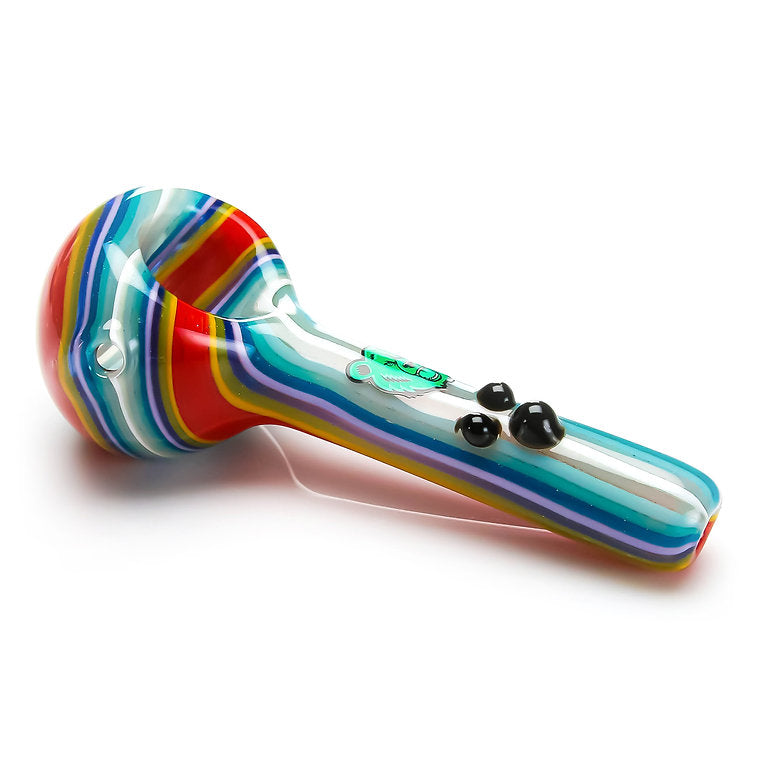 Tri Dot Wag Spoon Dry Hand Pipes | CALIFORNIA WAREHOUSE
