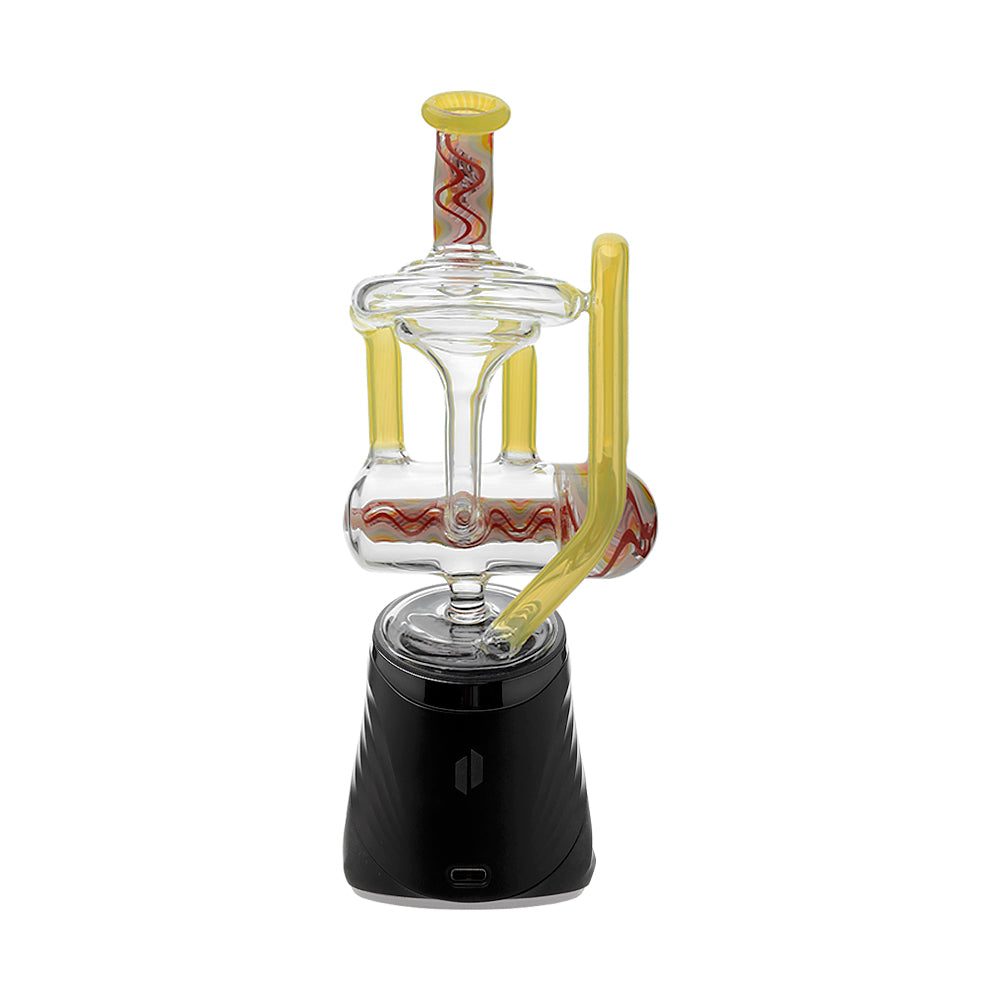 Wigwag Glass Puffco Peak Attachment Glass Recycler with Encased Opal