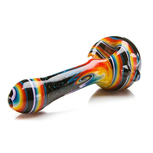 EXTENDED WIGWAG SPOON PIPE WITH BEAR EMBLEM