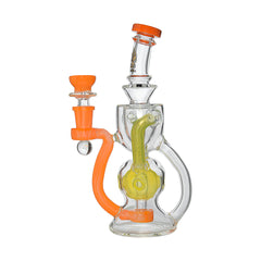 (SOLD BY CARTON) CALIBEAR US color Slitted Perc dab rig recycler with encased opal