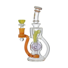 (SOLD BY CARTON) CALIBEAR US color Slitted Perc dab rig recycler with encased opal