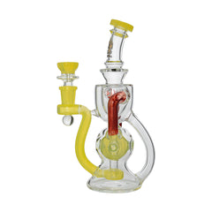 (SOLD BY CARTON) CALIBEAR US color Slitted Perc dab rig recycler with encased opal